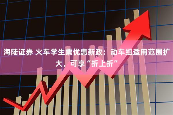 海陆证券 火车学生票优惠新政：动车组适用范围扩大，可享“折上折”