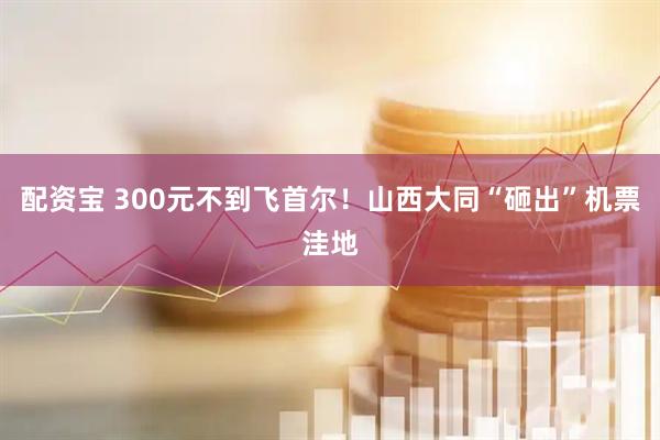 配资宝 300元不到飞首尔！山西大同“砸出”机票洼地