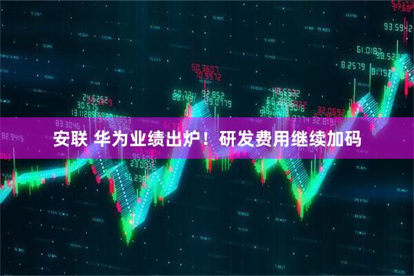 安联 华为业绩出炉！研发费用继续加码
